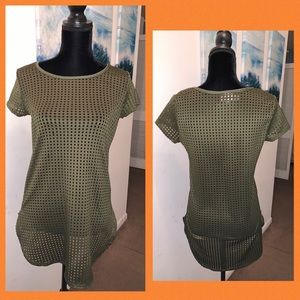 ❌HOLD❌  See Through Olive Drab Shirt